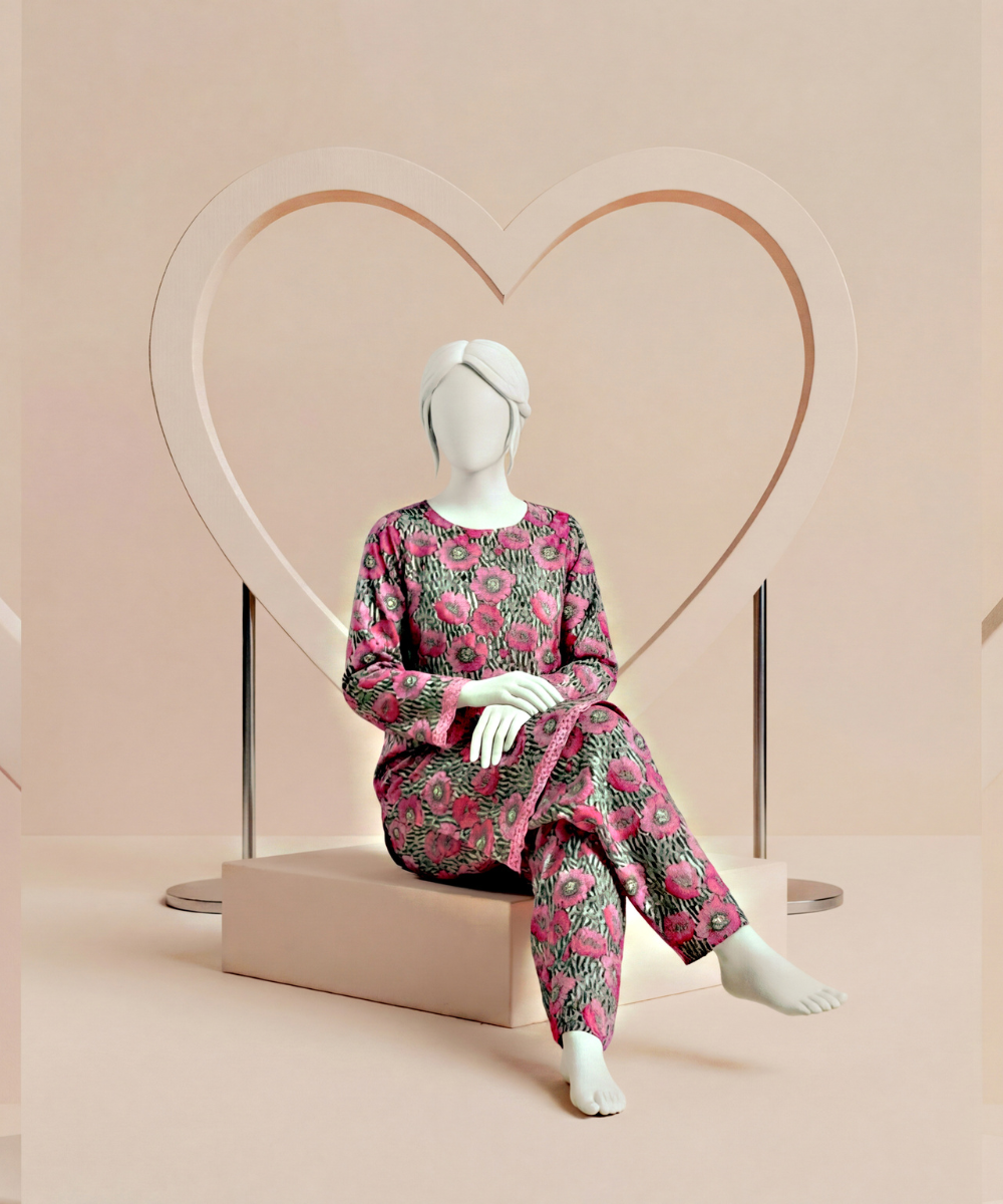 2PC Digital Printed Lawn Suit (Day To Day) D-11