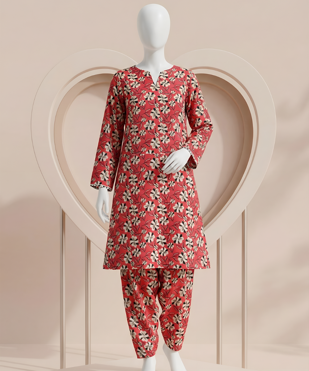 2PC Digital Printed Lawn Suit (Day To Day) D-16