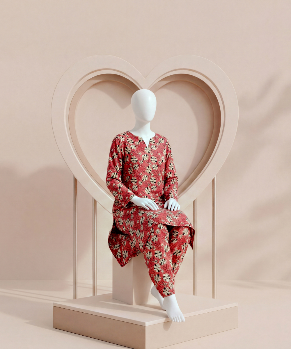 2PC Digital Printed Lawn Suit (Day To Day) D-16