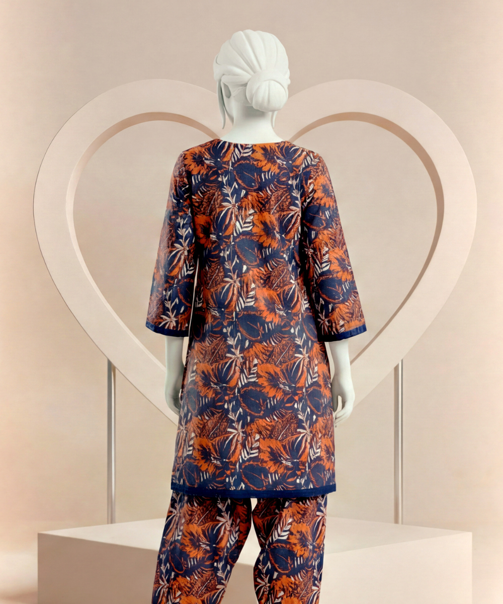 2PC Digital Printed Lawn Suit (Day To Day) D-15