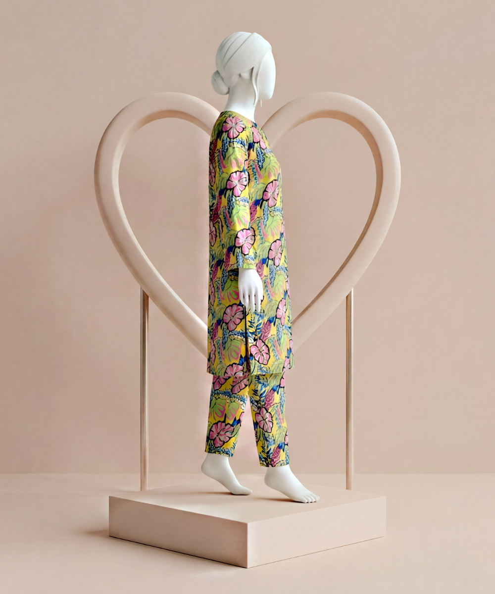 2PC Digital Printed Lawn Suit (Day To Day) D-14