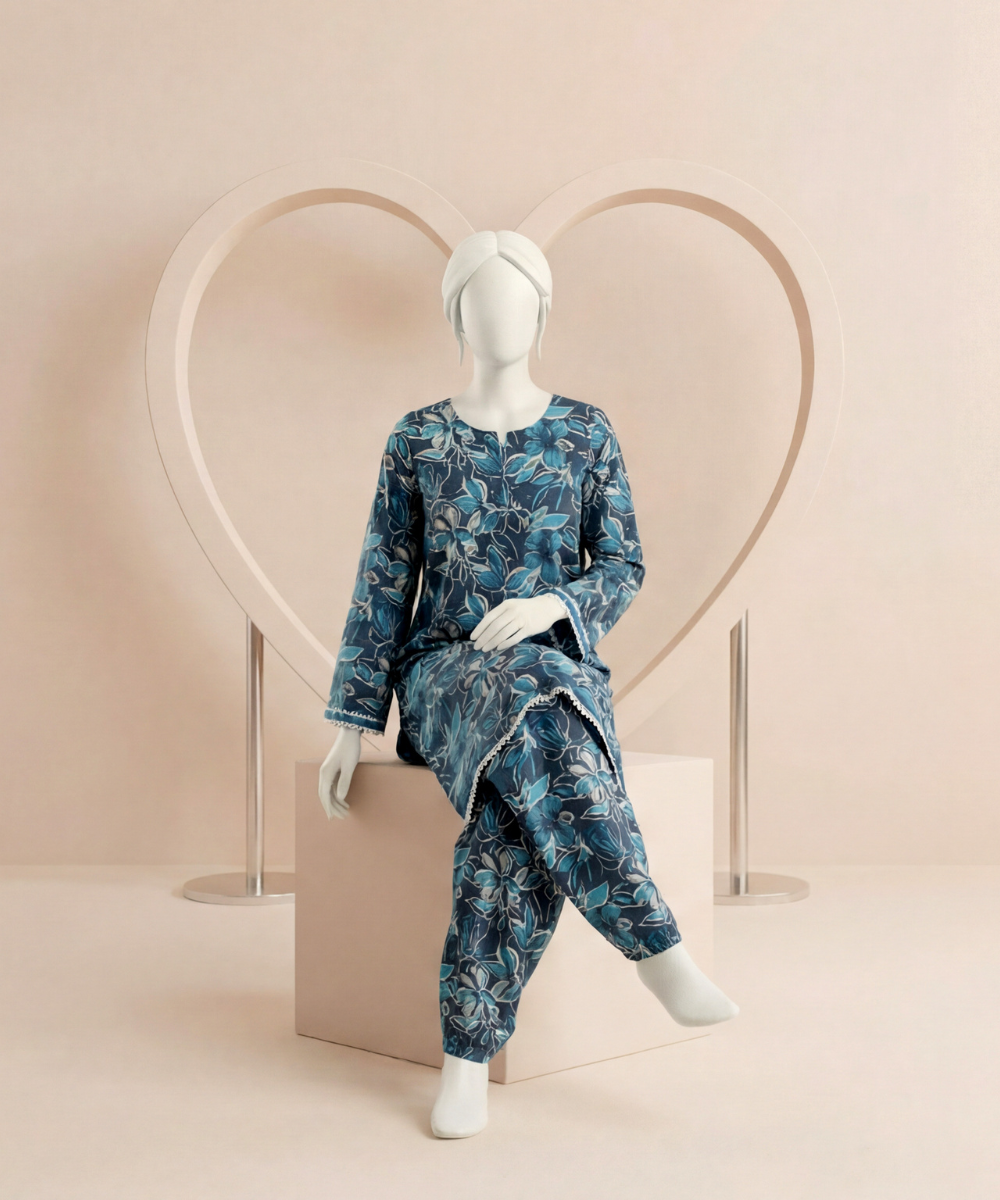 2PC Digital Printed Lawn Suit (Day To Day) D-20